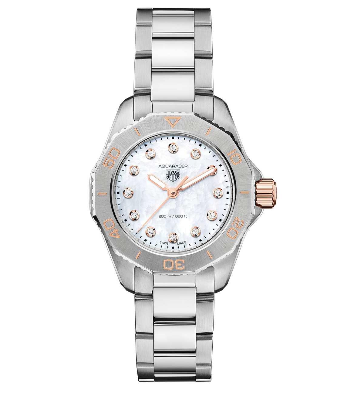 TGHR Aquaracer Professional 200 Watch with Mother of Pearl Dial