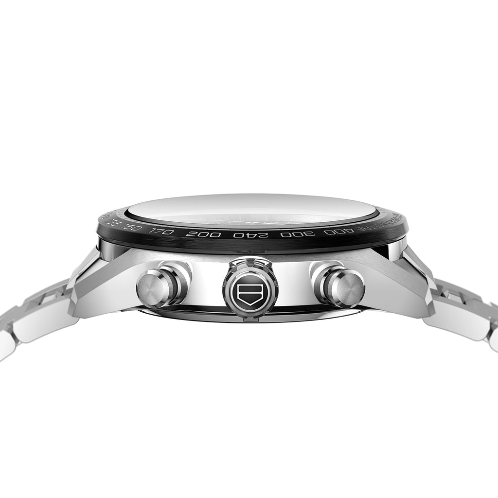 TGHR Carrera Men's Automatic Sport Chronograph 44mm Black Dial Watch