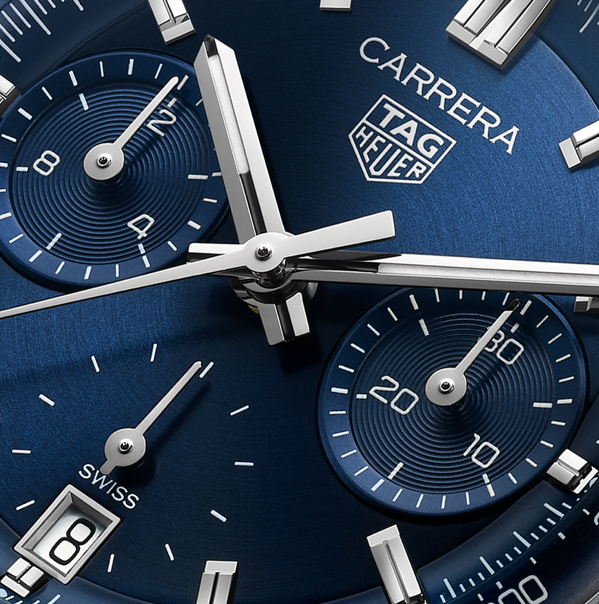 TGHR Carrera Chronograph Watch with Blue Dial
