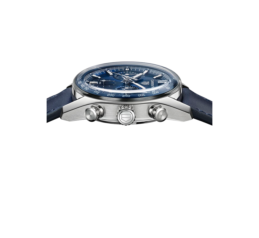 TGHR Carrera Chronograph Watch with Blue Dial