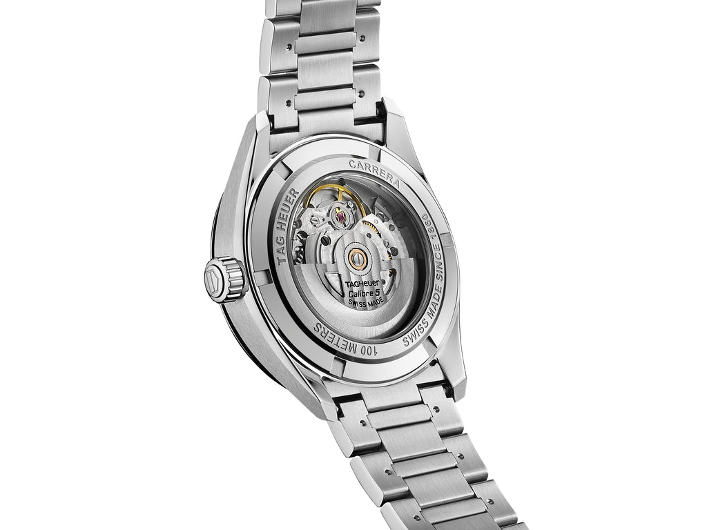 TGHR Carrera Calibre 5 Automatic Men's Black Dial Watch, 39mm