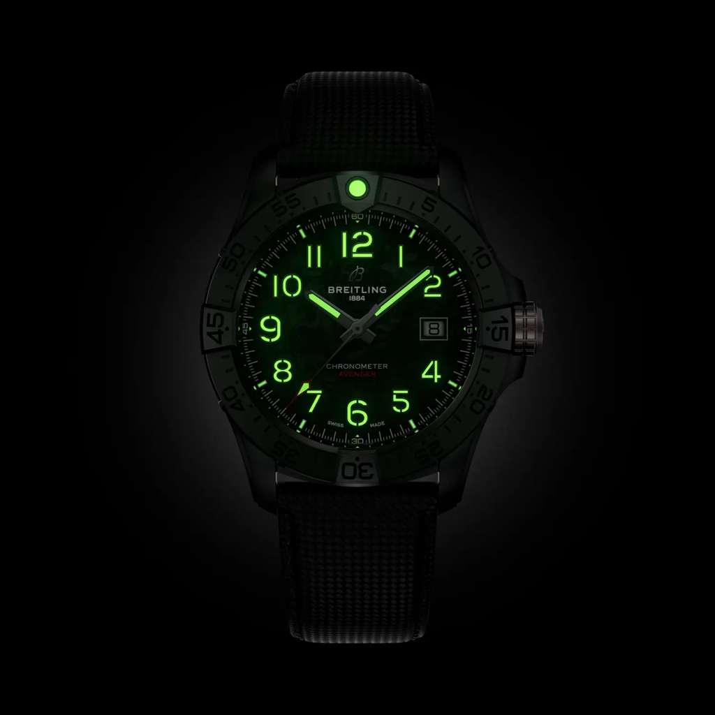 BRT Avenger Automatic 42 Night Mission Watch with Carbon Dial