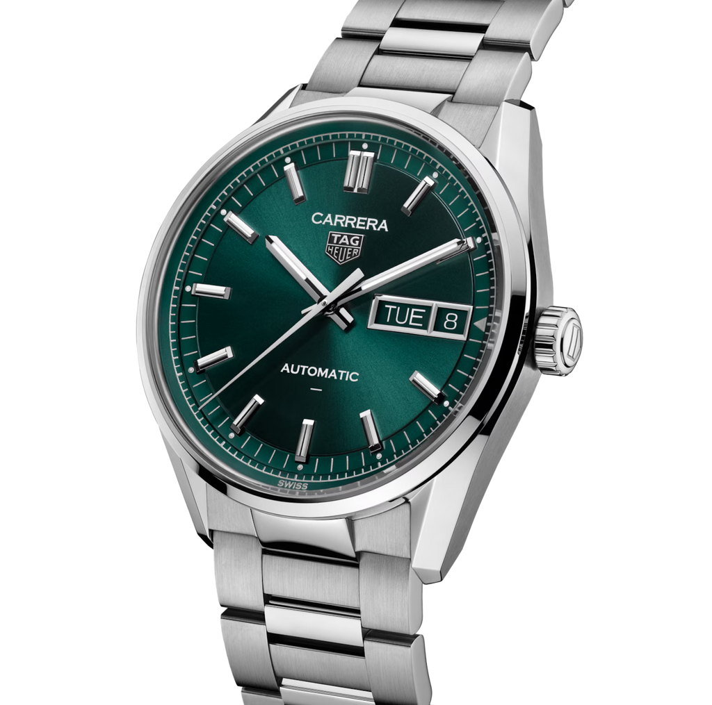 TGHR Carrera Day-Date Watch with Deep Green Dial