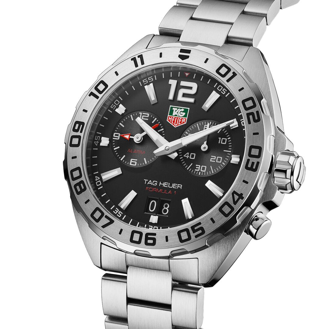 TGHR Formula 1 Men's Chronograph Quartz Movement Black Dial Watch