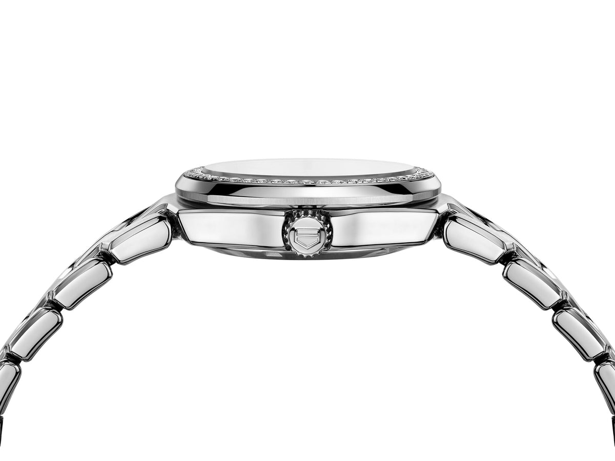 TGHR Link Ladies' White Mother-of-Pearl Dial Diamond Bezel Watch