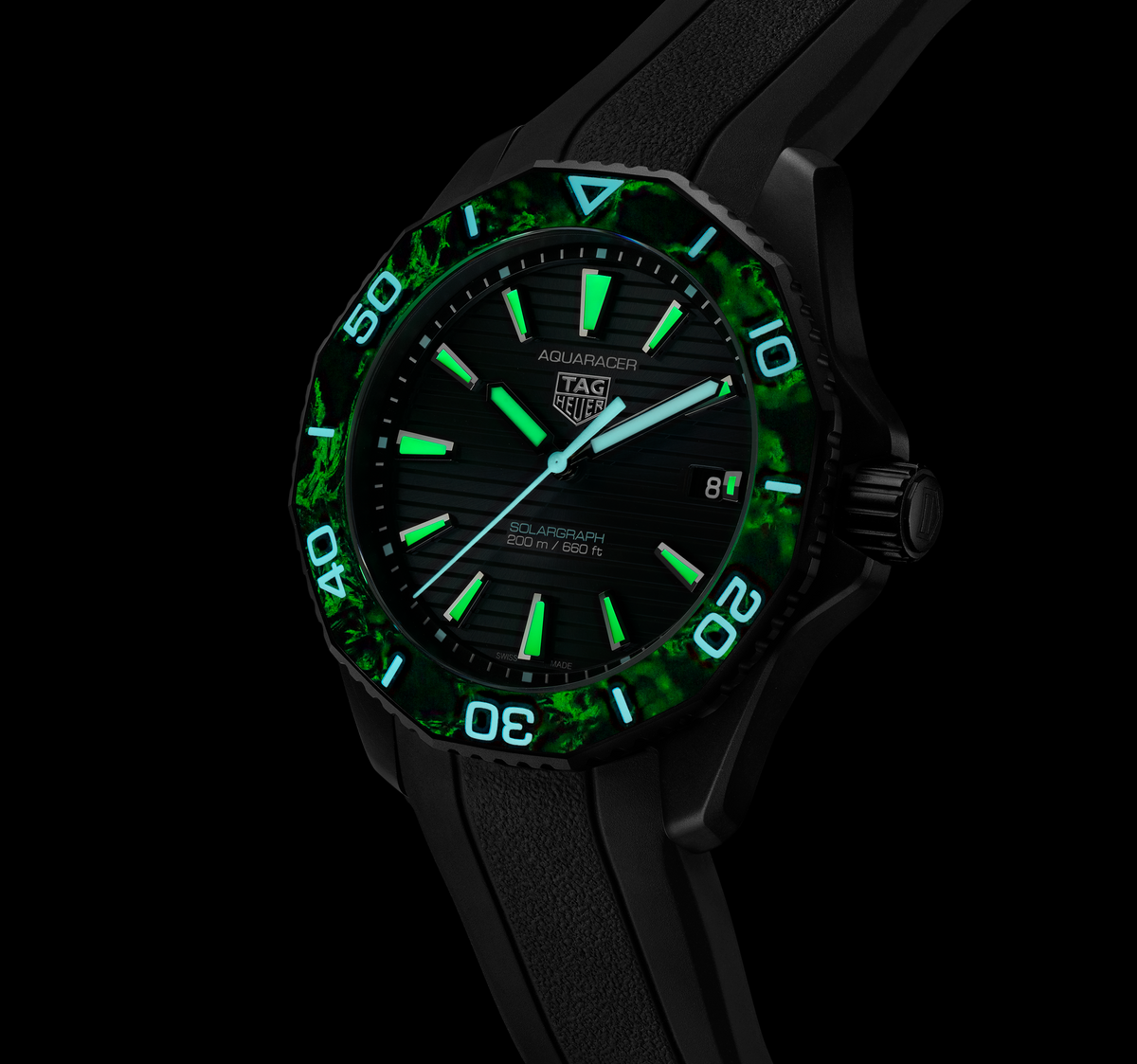TGHR Aquaracer Professional 200 Solargraph with Black Dial