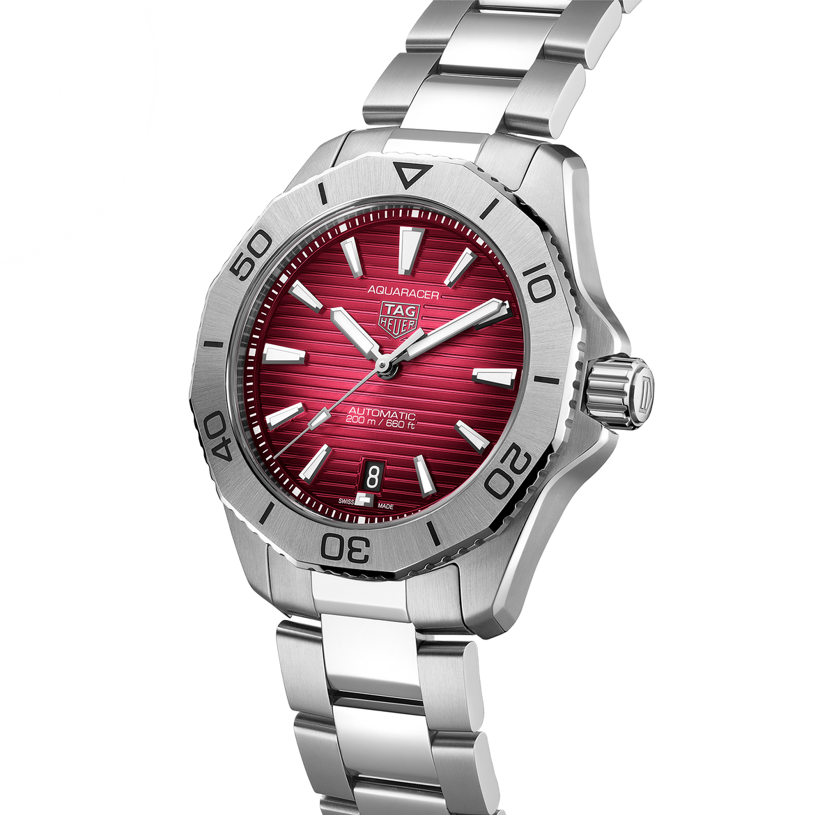 TGHR Aquaracer Professional 200 Watch with Red Dial