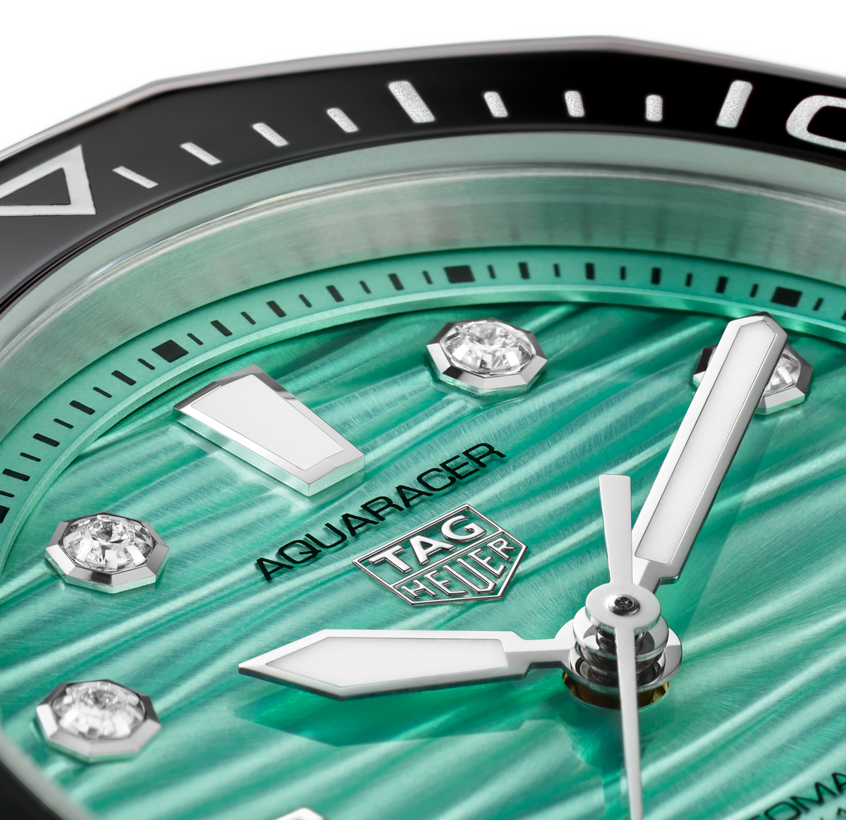 TGHR Aquaracer Professional 300 Watch with a Bold Turquoise Dial